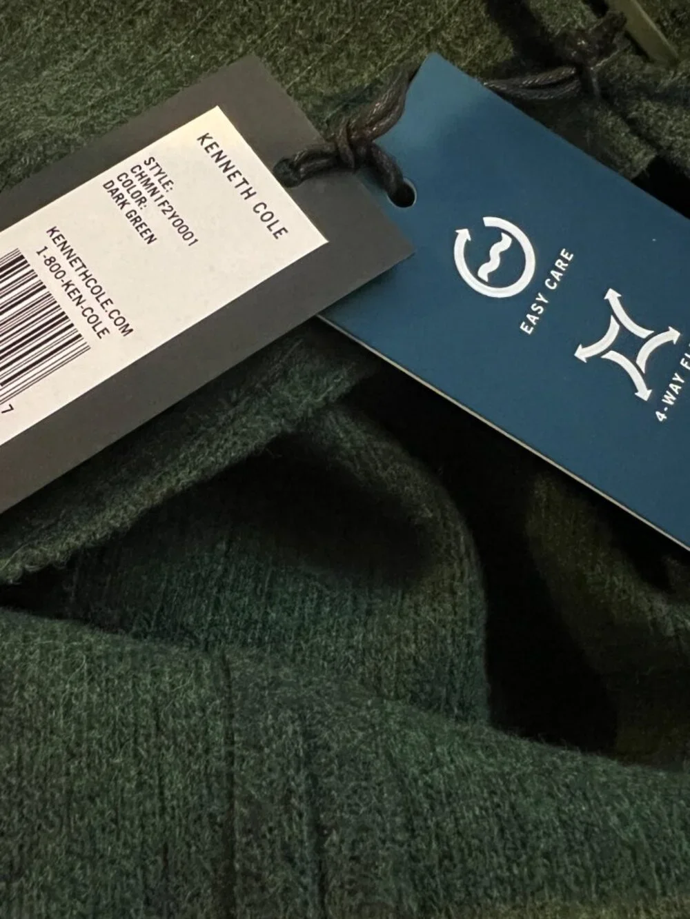 Kenneth Cole Men’s Knit Tailored Blazer Jacket Dark Green Size M NWT $195